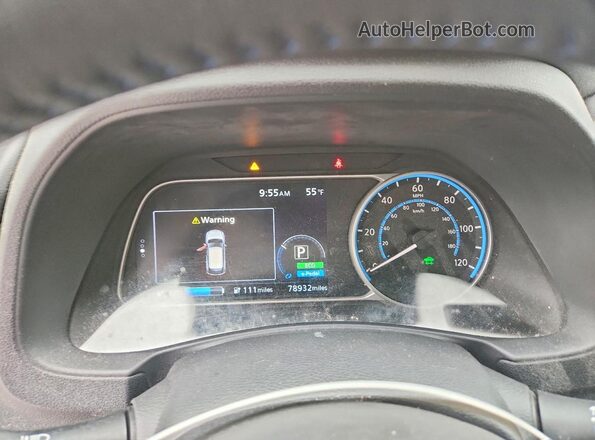 1N4AZ1CPXLC307807 2020 NISSAN LEAF Gray Widok zestawu wskaźników