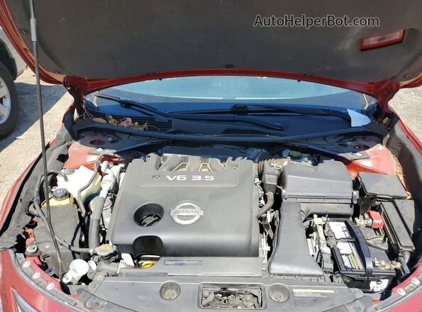 1N4BL3AP0DC248563 2019 NISSAN ALTIMA Red უკანა სალონის ხედი