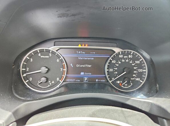 1N4BL4BV8LC267461 2020 NISSAN ALTIMA White ხელსაწყოთა პანელის ხედი