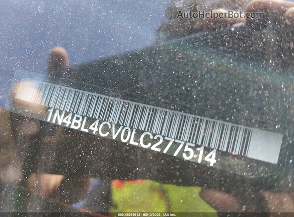 1N4BL4CV0LC277514 2020 NISSAN ALTIMA Orange Vista del compartimento del motor