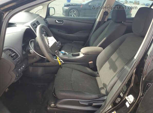 1N4BZ0CP1HC309273 2017 NISSAN LEAF Black წინა სალონის ხედი