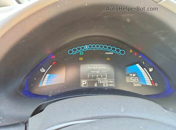 1N4BZ0CP2GC308180 2016 NISSAN LEAF Черный Вид щитка приборов