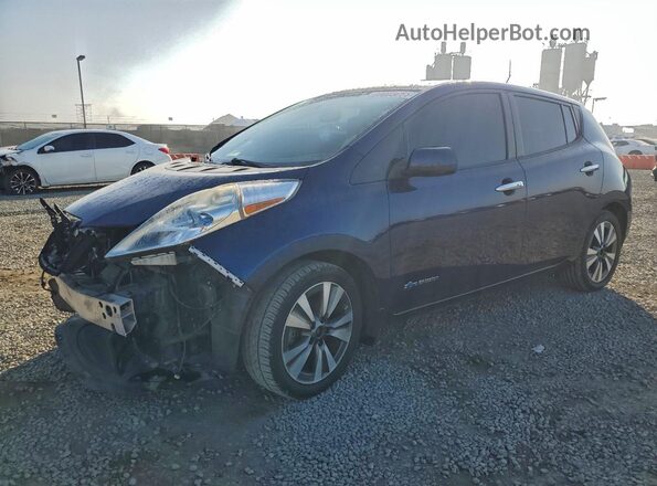 1N4BZ0CP2HC310898 2017 NISSAN LEAF Синий Передняя левая четверть