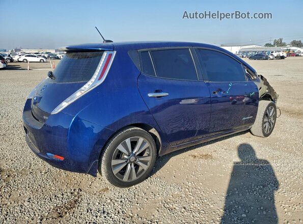 1N4BZ0CP2HC310898 2017 NISSAN LEAF Синий Задняя правая четверть