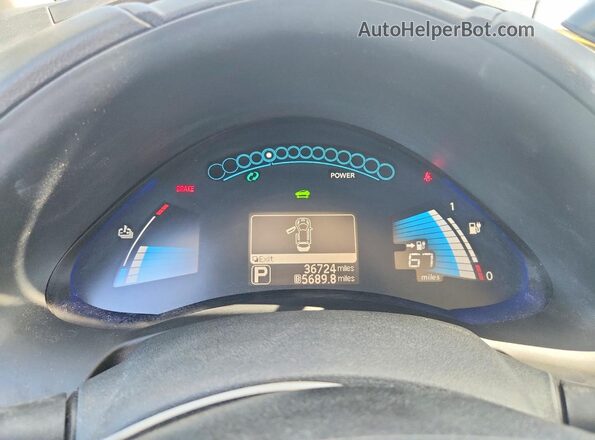 1N4BZ0CP7HC308239 2017 NISSAN LEAF Silver Instrument cluster view