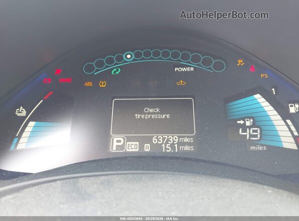 1N4BZ0CP8HC304295 2017 NISSAN LEAF Черный Вид задней части салона