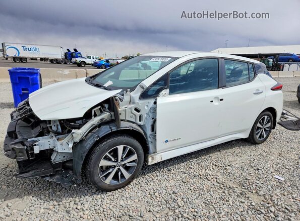 1N4BZ1CP2KC318237 2019 NISSAN LEAF White წინა მარცხენა ხედი სამი მეოთხედიდან
