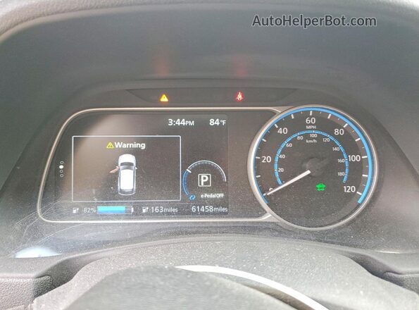 1N4BZ1CP4KC320278 2019 NISSAN LEAF Gray Սարքավորումների վահանակի տեսք