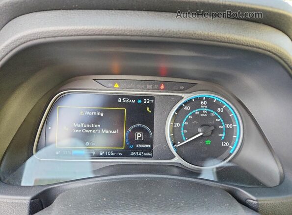 1N4BZ1CP4LC307404 2020 NISSAN LEAF Silver Vista del cuadro de instrumentos