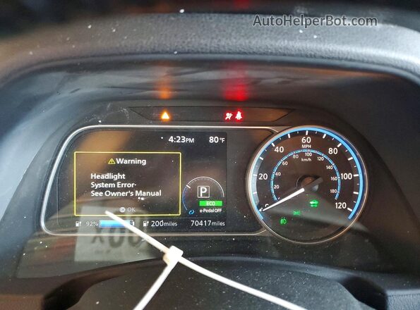 1N4BZ1CP5KC311959 2019 NISSAN LEAF Белый Вид щитка приборов
