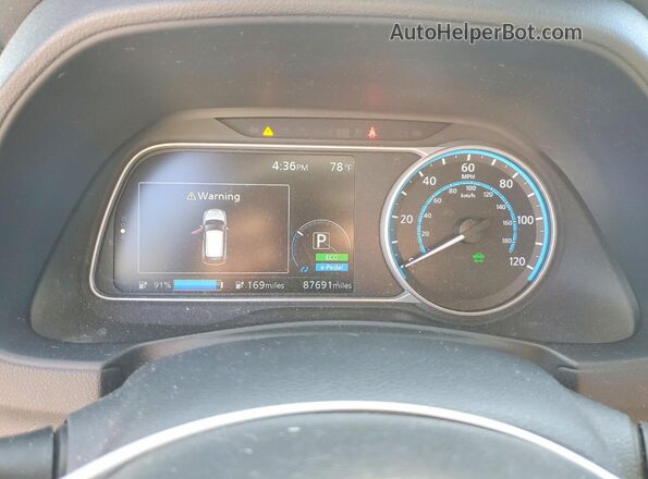 1N4BZ1CP5LC310117 2020 NISSAN LEAF Silver Widok zestawu wskaźników