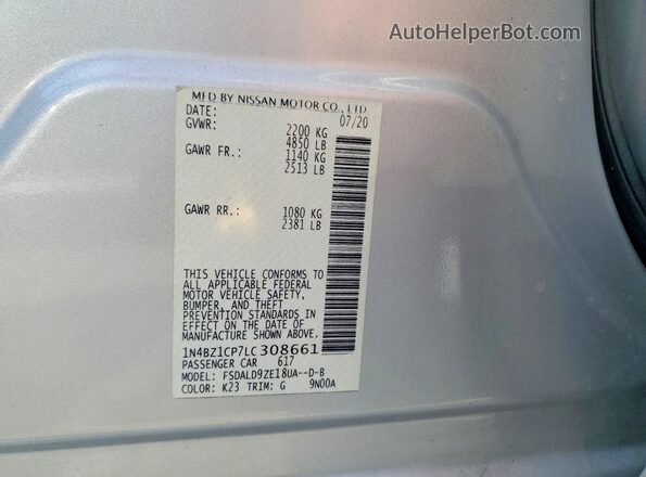 1N4BZ1CP7LC308661 2020 NISSAN LEAF Silver Widok komory silnika
