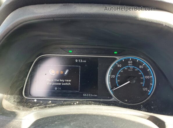 1N4BZ1DP6LC301862 2020 NISSAN LEAF Blue Widok zestawu wskaźników