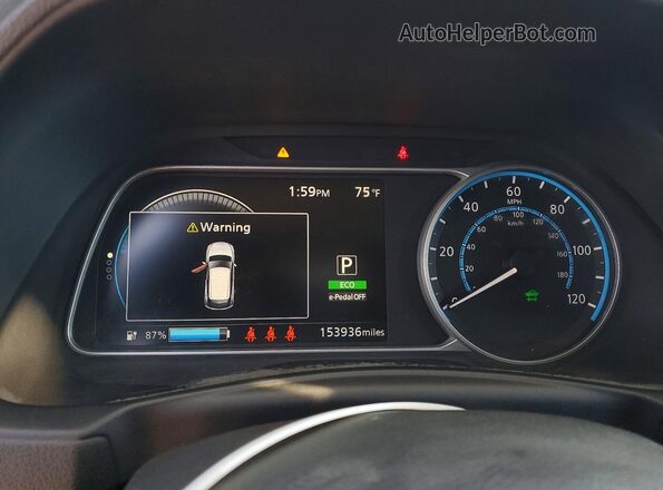 1N4CZ1CV7PC550097 2023 NISSAN LEAF Синий Вид щитка приборов
