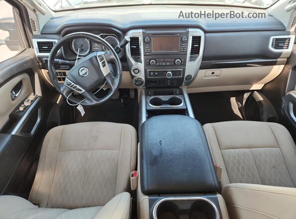 1N6BA1F45GN505774 2016 NISSAN TITAN Белый Вид панели приборов