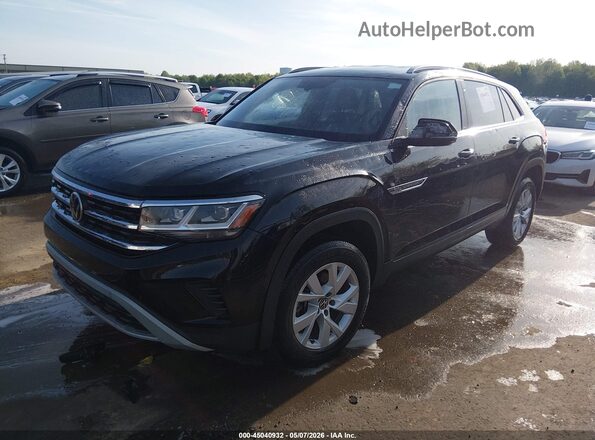1V2AC2CA8MC237799 2021 VOLKSWAGEN ATLAS Черный Передняя левая четверть