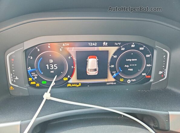 1V2BP2CA5NC500910 2022 VOLKSWAGEN ATLAS Black Widok zestawu wskaźników