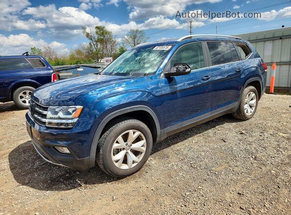1V2DP2CAXKC586459 2019 VOLKSWAGEN ATLAS Синий Передняя левая четверть