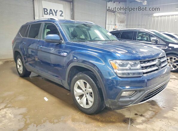 1V2LR2CA6JC540681 2018 VOLKSWAGEN ATLAS Blue Передня права чверть