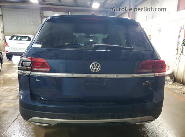 1V2LR2CA6JC540681 2018 VOLKSWAGEN ATLAS Blue Вид ззаду