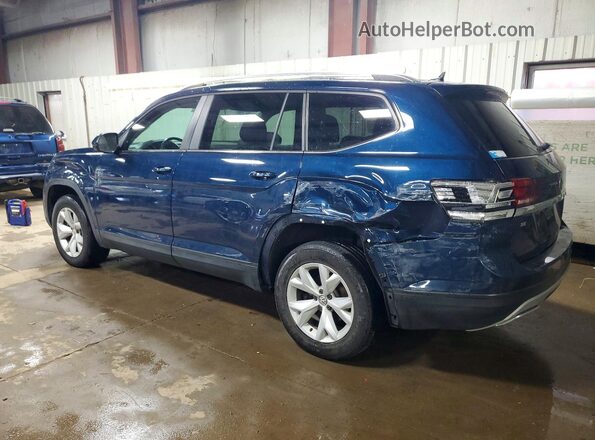 1V2LR2CA6JC540681 2018 VOLKSWAGEN ATLAS Blue Задня ліва чверть
