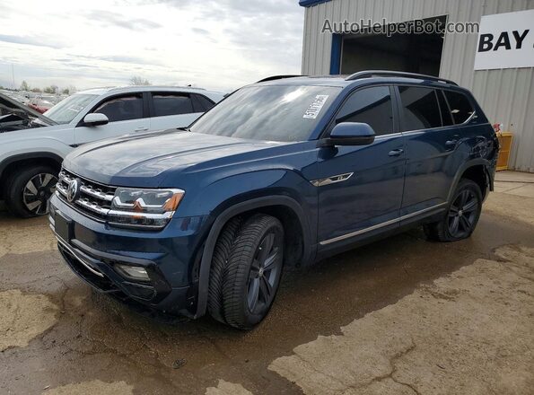 1V2LR2CA8LC503683 2020 VOLKSWAGEN ATLAS Синий Передняя левая четверть