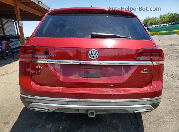1V2MR2CA3JC545017 2018 VOLKSWAGEN ATLAS Maroon Widok z tyłu