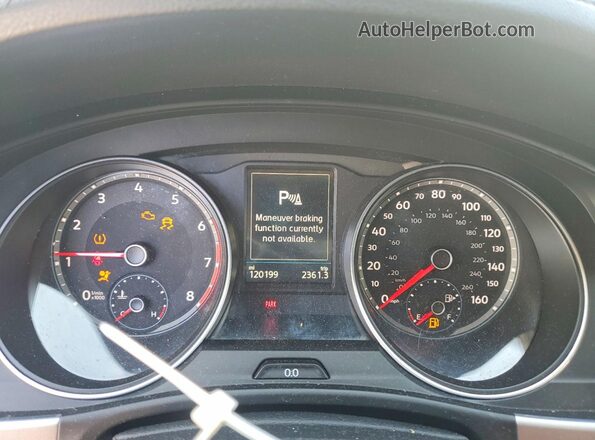1V2MR2CA6JC525831 2018 VOLKSWAGEN ATLAS Белый Вид щитка приборов