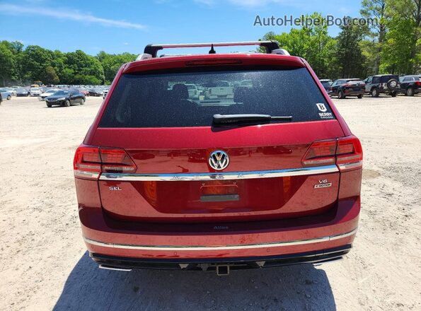1V2RR2CA1KC521807 2019 VOLKSWAGEN ATLAS Красный Вид сзади