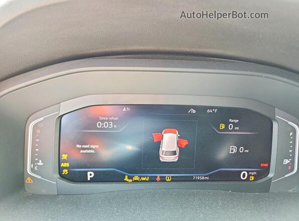1V2SR2CA8MC534722 2021 VOLKSWAGEN ATLAS Белый Вид щитка приборов