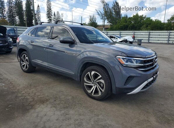 1V2TE2CA5MC204262 2021 VOLKSWAGEN ATLAS Серый Передняя правая четверть