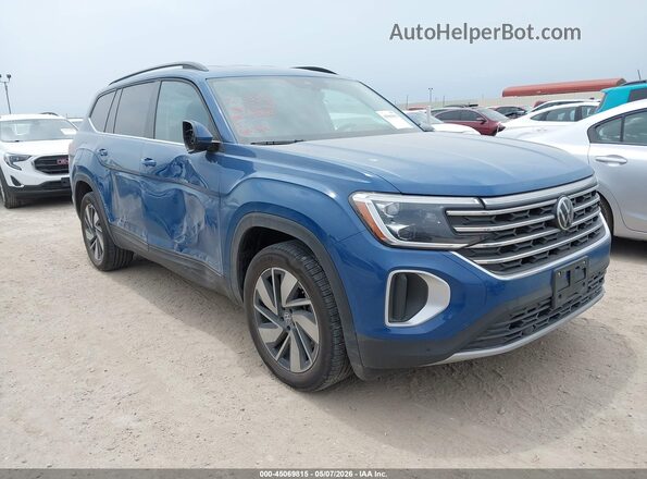 1V2WN2CA6TC503349 2026 VOLKSWAGEN ATLAS Синий Передняя правая четверть