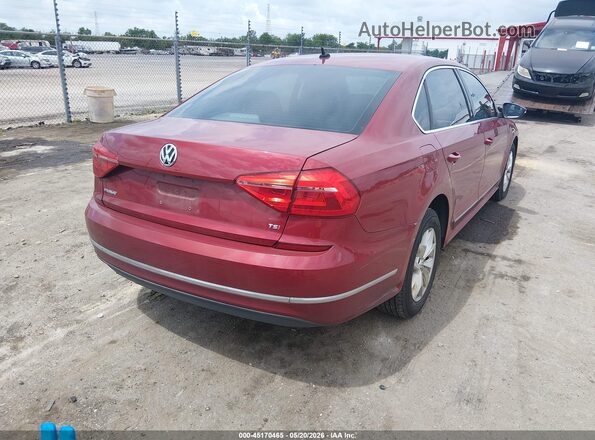 1VWAS7A30GC023994 2016 VOLKSWAGEN PASSAT Красный Задняя правая четверть