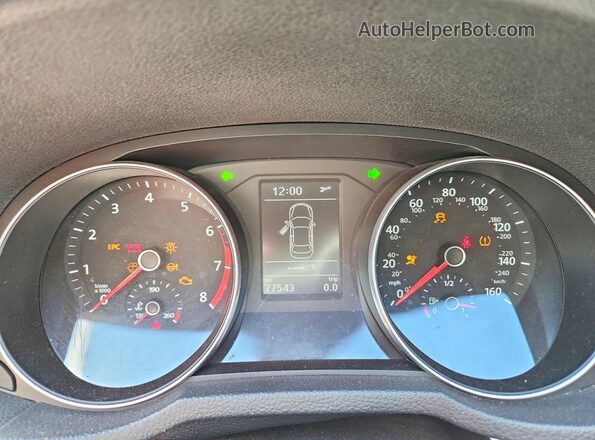 1VWAT7A37HC008973 2017 VOLKSWAGEN PASSAT Серый Вид щитка приборов