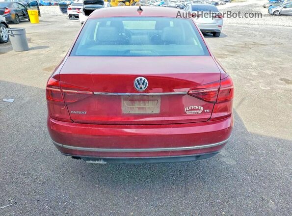 1VWDT7A34HC052006 2017 VOLKSWAGEN PASSAT Бордовый Вид сзади