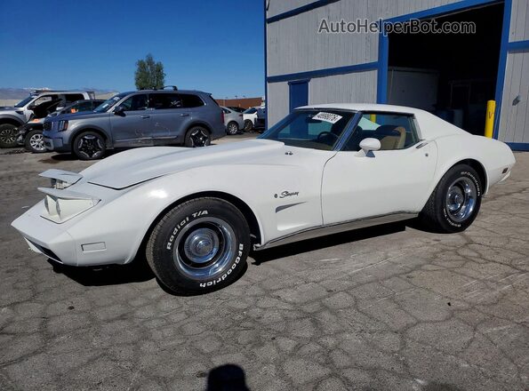 1Z37T4S422979 1974 CHEVROLET CORVETTE White Առջևի ձախ երեք քառորդ տեսարան