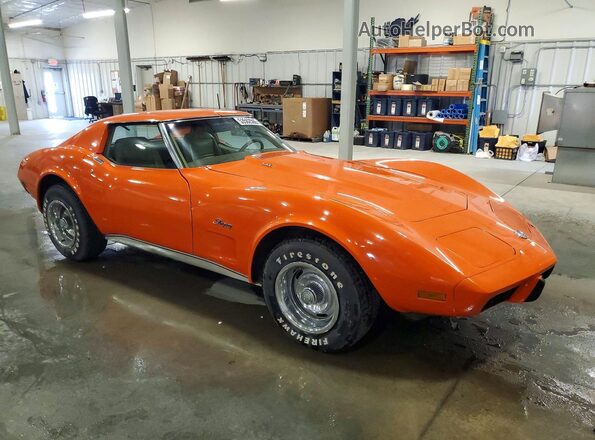 1Z37X6S418771 1976 CHEVROLET CORVETTE Оранжевый Передняя правая четверть