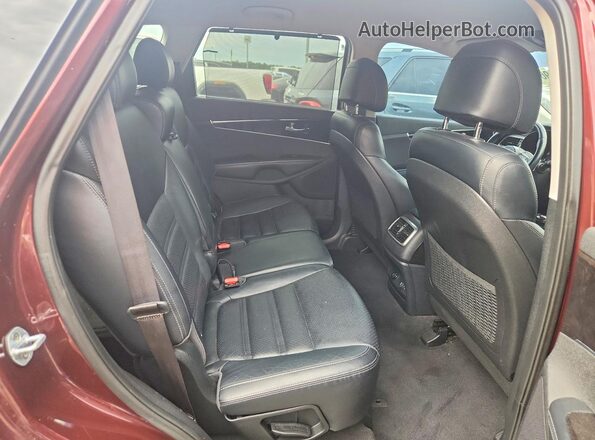 5XYPH4A17HG211823 2017 KIA SORENTO Бордовый Вид задней части салона