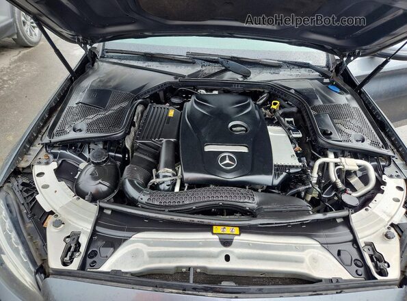 55SWF4JB7HU193095 2017 MERCEDES-BENZ C Gray Vista del compartimento del motor