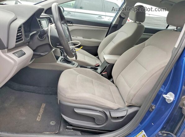 5NPD74LF3KH449263 2019 HYUNDAI ELANTRA Синий Вид панели приборов