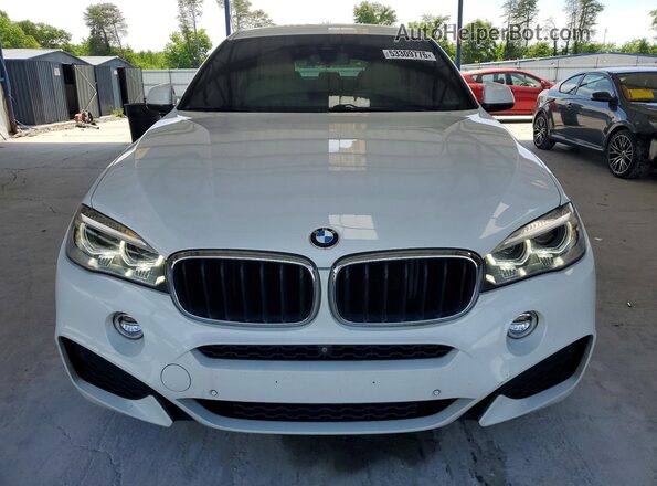 5UXKU0C53J0G80953 2018 BMW X6 Белый Вид сзади