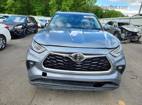5TDGZRBH9MS072524 2021 TOYOTA HIGHLANDER Синий Вид сзади