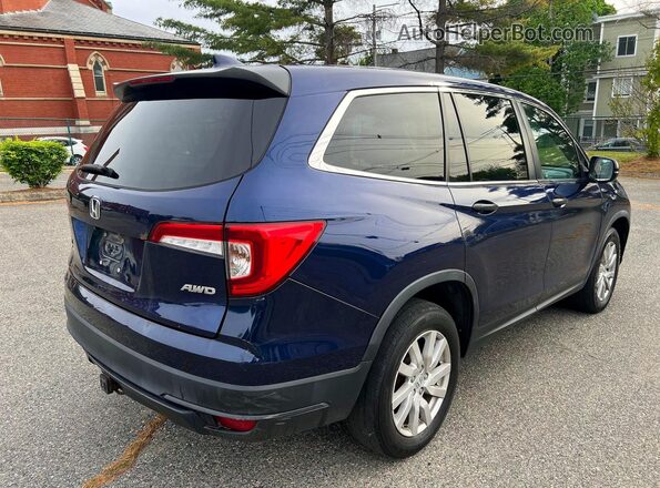 5FNYF6H15KB089988 2019 HONDA PILOT Синий Задняя правая четверть