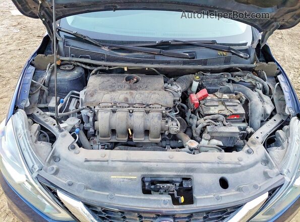 3N1AB7APXKY261943 2019 NISSAN SENTRA Blue წინა პანელის ხედი