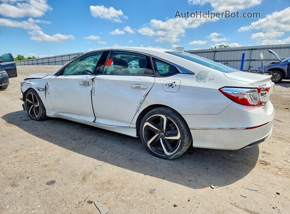 1HGCV1F56JA042175 2018 HONDA ACCORD Белый Задняя правая четверть