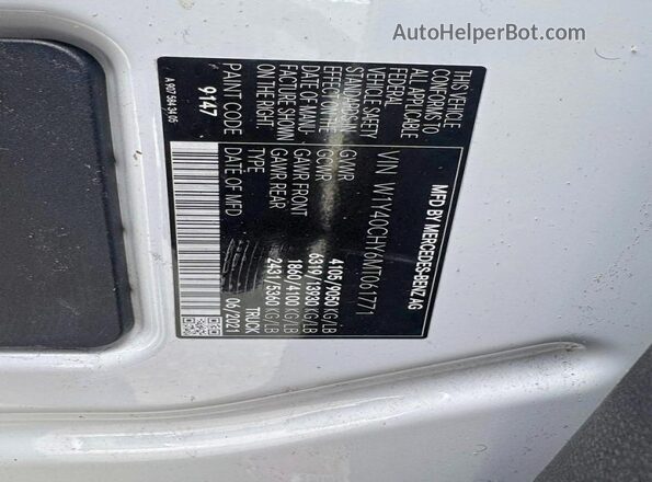 W1Y40CHY6MT061771 2021 MERCEDES-BENZ SPRINTER Белый Вид подкапотного пространства