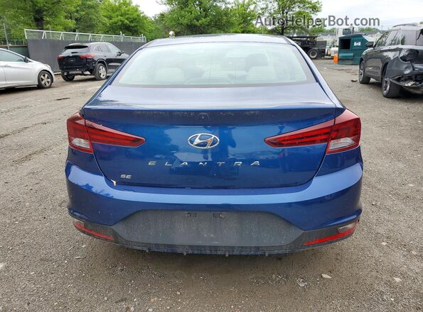 5NPD74LF3KH449263 2019 HYUNDAI ELANTRA Синий Вид салона спереди