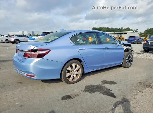 JHMCR6F56HC007858 2017 HONDA ACCORD Blue Delantero derecho