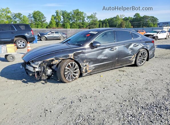 KMHL34J25NA195652 2022 HYUNDAI SONATA Синий Задняя левая четверть