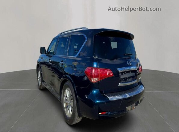 JN8AZ2NEXH9153801 2017 INFINITI QX80 Синий Передняя правая четверть